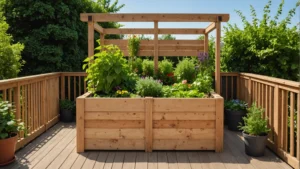 hochbeet mit dach holz
