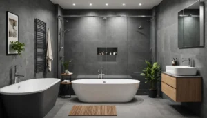 kleines bad mit dusche und badewanne